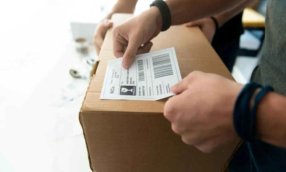 What is a shipping label?