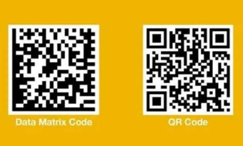 data matrix barcode vs QR code