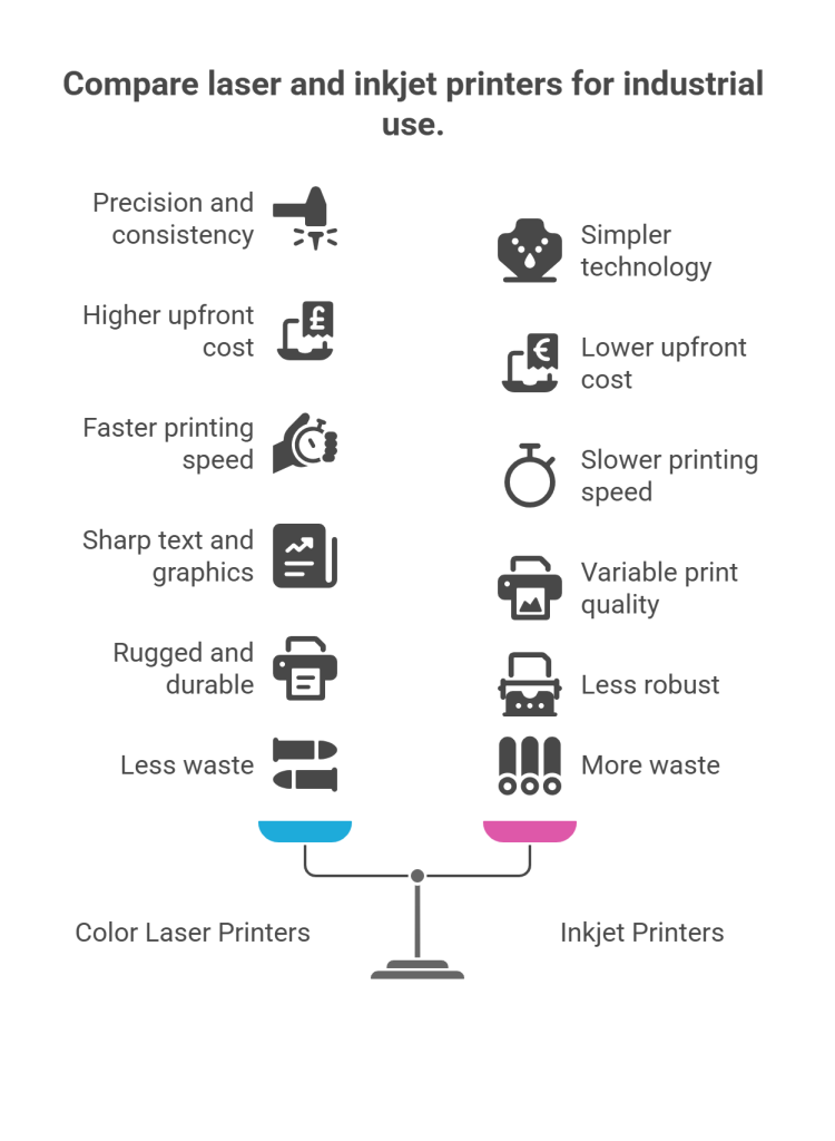 Color Laser Printer vs. Inkjet: A Clash of Technologies