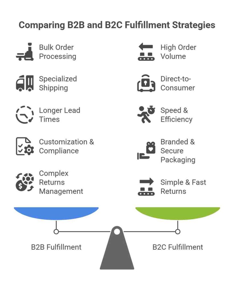 B2B and B2C Fulfillment Strategies Comparison